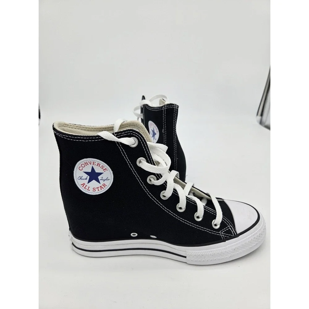 Converse Chuck Taylor All Star Wedge A11909C Women 10 Black Platform Shoes RG039